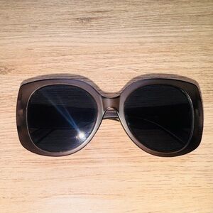 Black Oversized Retro Sunglasses